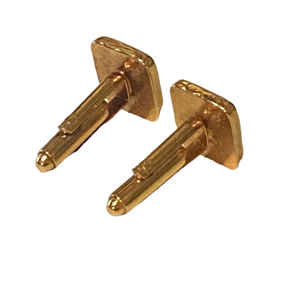 Chinese Cufflinks "Life" Symbol Black Gold Toned Jewelry Menswear Mens Mandarin - Picture 2 of 4